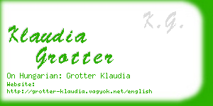 klaudia grotter business card